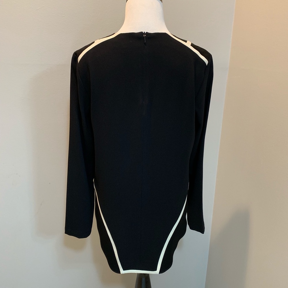 Rag & Bone black and white high low blouse